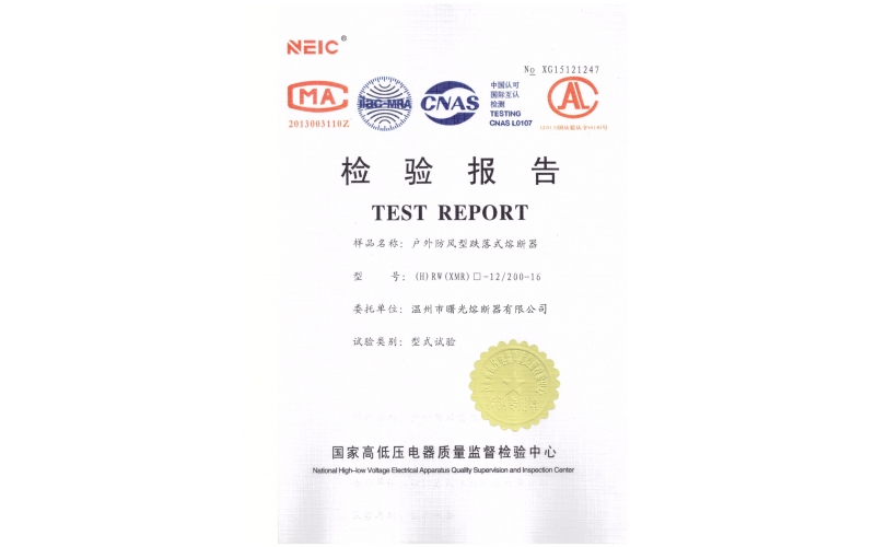 跌落式熔斷器檢測(cè)報(bào)告